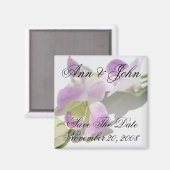 Save the Date erste Namen Orchid Magnet (Vorderseite/Rückseite)