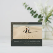 Save the Date Etted Frame Foto Postkarte (Stehend Vorderseite)