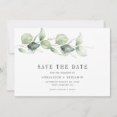 Save the Date Eukalyptus Greenerity Foto Script (Vorderseite)