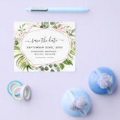 Save the Date Eukalyptus Greenery Geometric Flyer (Einzeln)