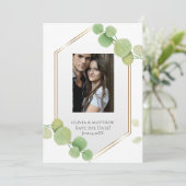 Save The Date | Eukalyptus moderner Springtime Einladung (Stehend Vorderseite)