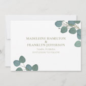 Save the Date Eukalyptus Wedding Greenerenerage Fo (Rückseite)