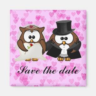 Save the Date Eule Magnet