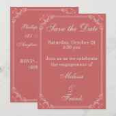 Save the Date Extravaganter Rahmen (Vorne/Hinten)