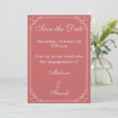 Save the Date Extravaganter Rahmen (Stehend Vorderseite)