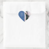 Save the Date Extravaganter Text und Foto Save the Herz-Aufkleber (Tasche)