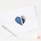 Save the Date Extravaganter Text und Foto Save the Herz-Aufkleber (Umschlag)