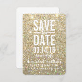 Save The Date | Fab von Gold Glitzer (Vorne/Hinten)