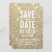 Save The Date | Fab von Gold Glitzer (Vorne/Hinten)