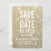 Save The Date | Fab von Gold Glitzer (Vorderseite)