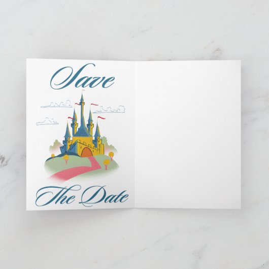 Save the Date Fairytail Burg (Innenseite)