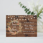 Save the Date Fall in der Liebe Hochzeitskarte (Stehend Vorderseite)