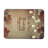 Save the Date Fall Mason Jar Lights Rustikal Magnet (Horizontal)