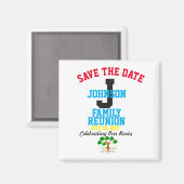 Save the Date, Familie, Wiedersehen, Name, Datum - Magnet (Vorderseite/Rückseite)
