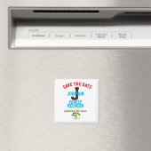 Save the Date, Familie, Wiedersehen, Name, Datum - Magnet (In Situ (Geschirrspüler))