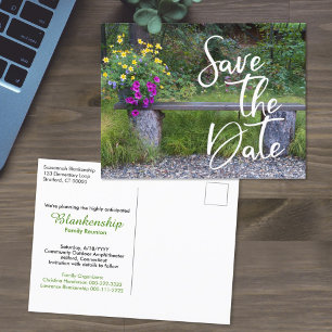 Save the Date Familie Wiedersehen Rustikale ländli Postkarte