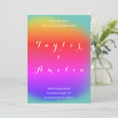 Save the Date farbenfrohe Hochzeit (Stehend Vorderseite)