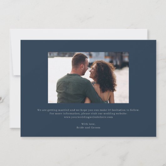 Save the Date, farbig bearbeitbare Karte (Rückseite)