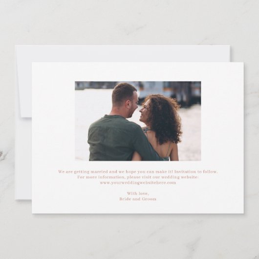 Save the Date, farbig bearbeitbare Karte (Rückseite)