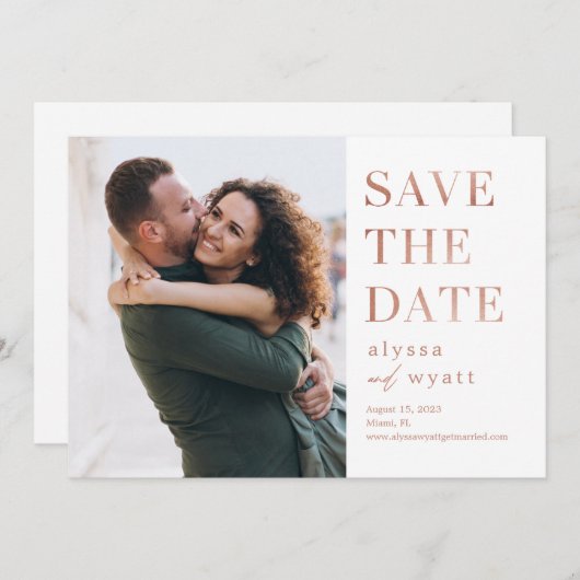 Save the Date, farbig bearbeitbare Karte (Vorne/Hinten)