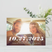 Save the Date Farbkarte für das bearbeitbare Datum Einladung (Stehend Vorderseite)