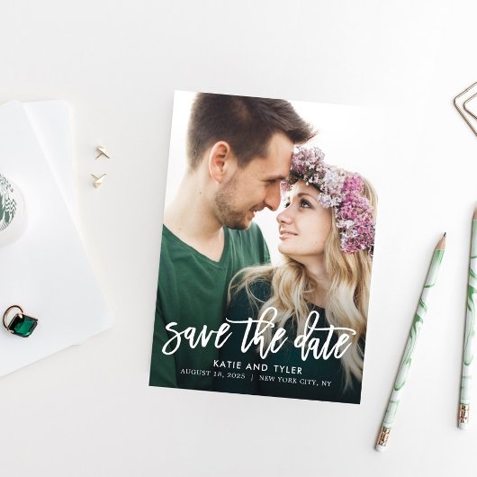 Save the Date Farbkarte für den Pinsel mit Charm b Dankeskarte