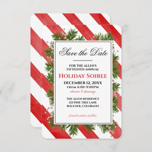 Save the Date Feierabend Pine & Strip | (Vorne/Hinten)