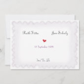 Save the Date fein gedrucktes Papier mit Prägung d (Vorderseite)