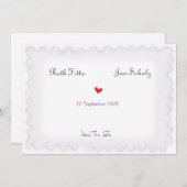 Save the Date fein gedrucktes Papier mit Prägung d (Vorne/Hinten)