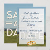 Save the Date Felder Einladung (Vorne/Hinten)