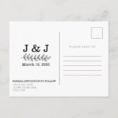 Save the Date, fett formatierte Fotocollage Postkarte (Rückseite)
