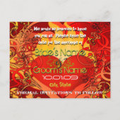 Save the Date - Feuergefechte Ankündigungspostkarte (Rückseite)