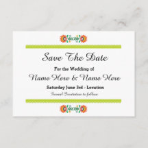 Save the Date Fiesta Limon Wedding Einladungen