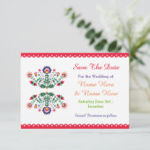 Save the Date Fiesta Mexikanisches Hochzeitsfest (Stehend Vorderseite)