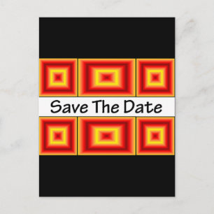 Save the Date Fire Orange Ankündigungspostkarte