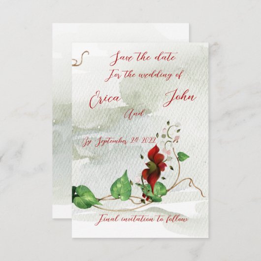 Save the Date flach (Vorne/Hinten)