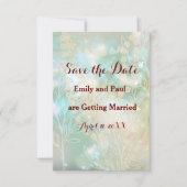 Save the Date Flachbildschirm Abstrakt Lt. Grün (Vorderseite)