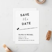 Save the Date flache Notizkarte Mitteilungskarte (Vorderseite/Rückseite Beispiel)