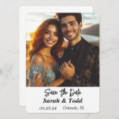 Save the Date Flachkarte (Vorne/Hinten)