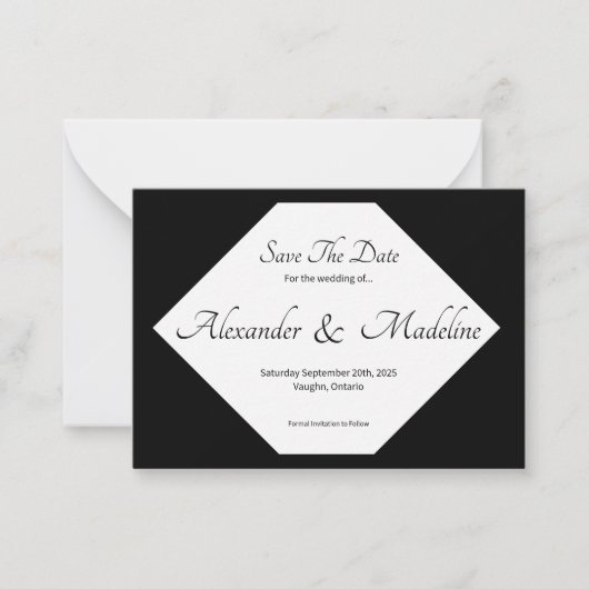 Save the Date Flachkarte Mitteilungskarte (Vorderseite)