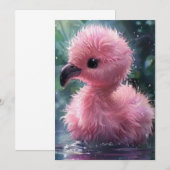 Save the Date Flamingo Card (Vorne/Hinten)