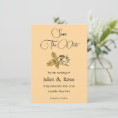 Save The Date Flat Announcement Card Ankündigung (Stehend Vorderseite)