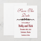 Save The Date Flat Announcement Card Ankündigung (Vorne/Hinten)