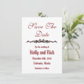 Save The Date Flat Announcement Card Ankündigung (Stehend Vorderseite)