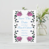 Save The Date Flat Announcement Card Ankündigung (Stehend Vorderseite)