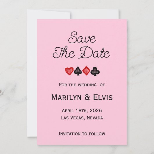 Save The Date Flat Announcement Card Ankündigung (Vorderseite)