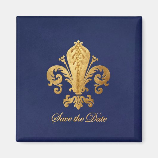 Save the Date Fleur-de-lis Magnet (Vorne)