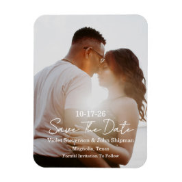 Save The Date Flexible Photo Magnet