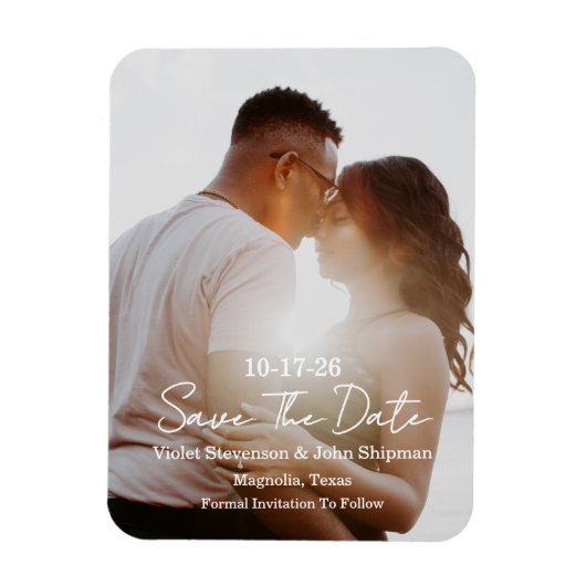 Save The Date Flexible Photo Magnet (Vertikal)
