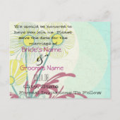 Save the Date Floral Ankündigungspostkarte (Rückseite)